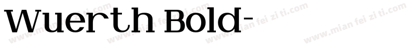 Wuerth Bold字体转换